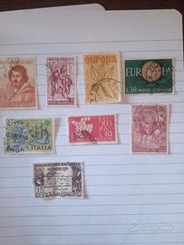 francobolli italiani del 1960 usati 
