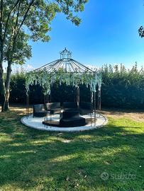 Gazebo ferro opzionali divanetti rattan