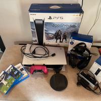 PS5 CON DISCO + 1 PAD E ACCESSORI