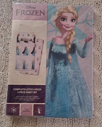 Completo letto 1 posto disney frozen 100% cotone 
