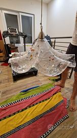 Lampadario vintage circa 60 cm in vetro di murano