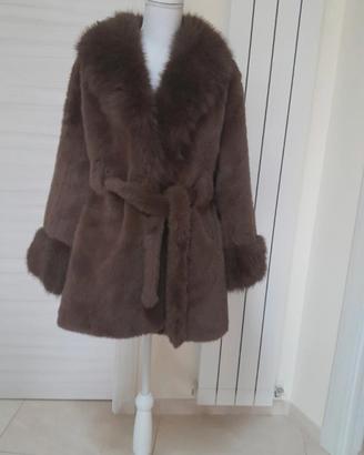 cappotto in pelliccia sintetica 