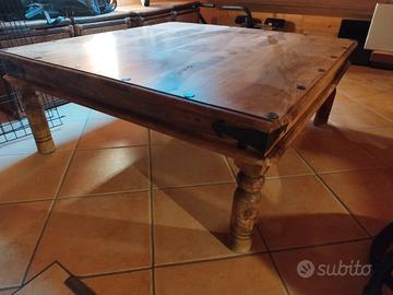 Tavolino da caffè etnico in teak