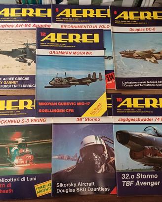 Rivista aeronautica AEREI anno 1982 sette  numeri