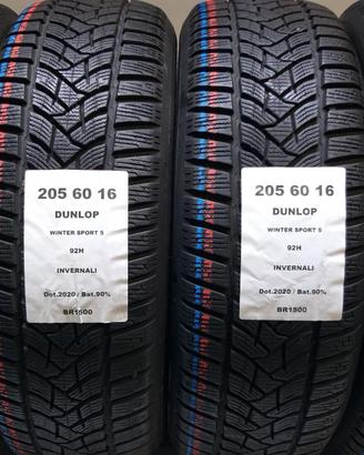 4 GOMME 205 60 16 DUNLOP BR1500