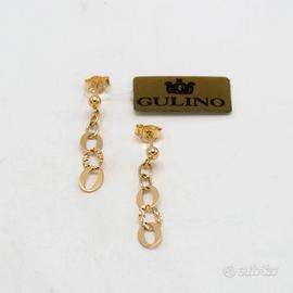 Orecchini lunghi in oro giallo 18 kt E.2731