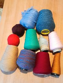 lotto di filati per telaio (in stock, 11 colori)