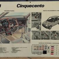 Pannello tecnico originale FIAT Cinquecento in MET
