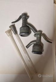 Coppia teste erogatrici vintage + cannucce 
