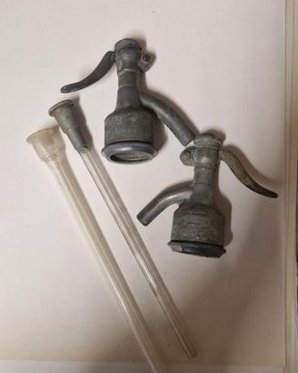 Coppia teste erogatrici vintage + cannucce 