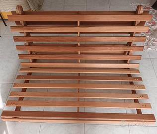 Divano letto in legno con doghe