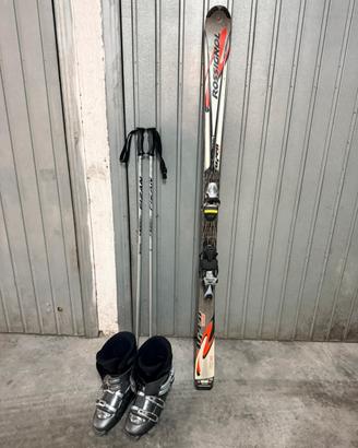 Sci Rossignol racchette e scarponi Nordica