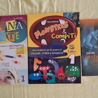 3 libri  vacanze: monster italiano storia matemati