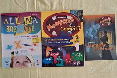 3 libri  vacanze: monster italiano storia matemati
