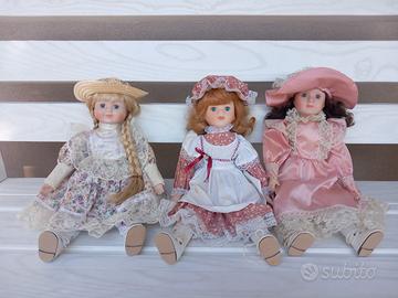 3 Bambole vintage collezione punti Coop