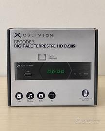 Decoder digitale terrestre HD DVB-T2 e telecomando