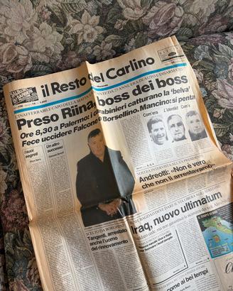 Il resto del carlino   1993 riina il boss dei boss