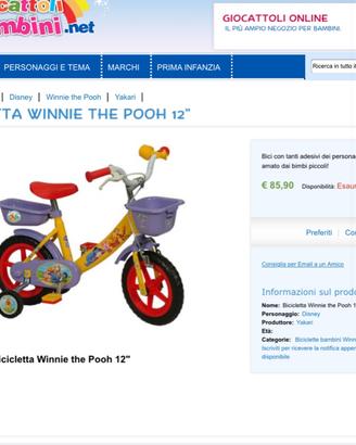 Bici Winnie the Pooh
