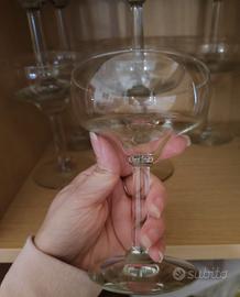 Bicchieri a coppa cristallo anni 90