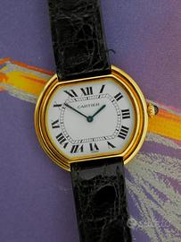 Cartier ellipse Paris vintage cassa in oro 18 kt