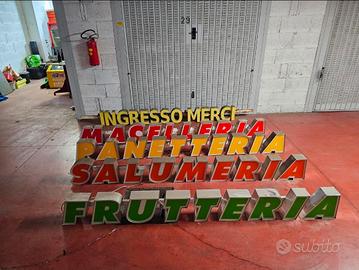 insegne lettere scatolate 