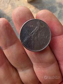 moneta da 50 lire del 1976
