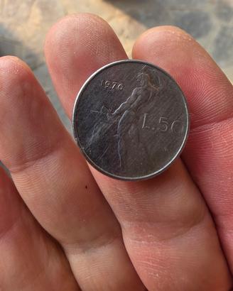 moneta da 50 lire del 1976