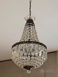 lampadario in cristallo a mongolfiera