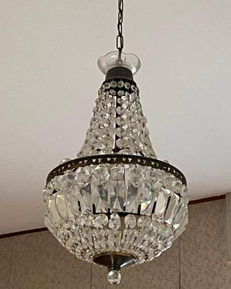 lampadario in cristallo a mongolfiera