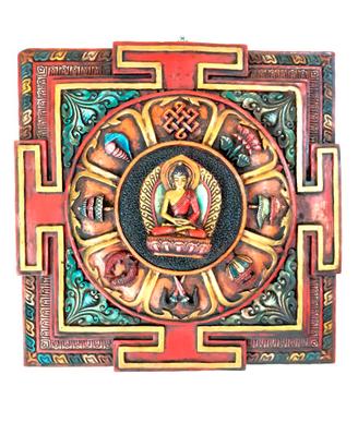 mandala clay buddha