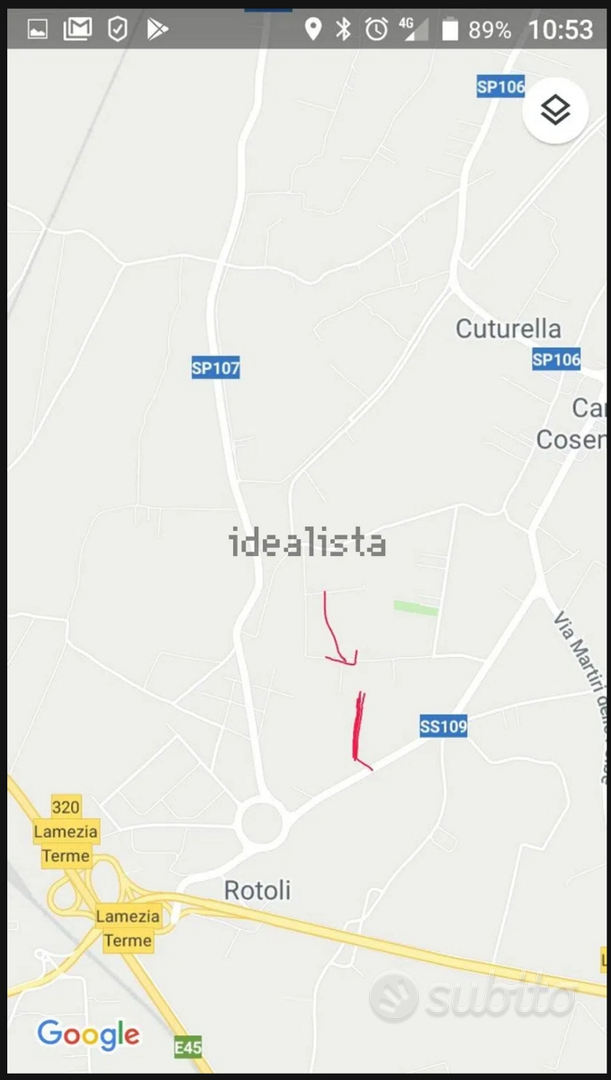 Terreno agricolo 8.760m² mt30x300 Lamezia zona A2 - Vista 2