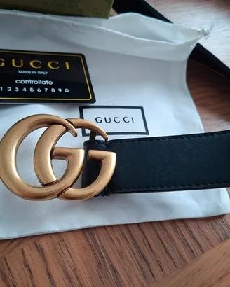 Cintura Gucci Autentica Completa Pelle 105cm