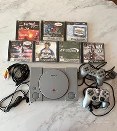 PlayStation 1 + 2 Controller + Giochi Originali