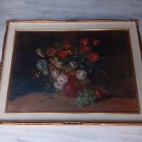 Quadro d'epoca vaso di fiori 50 x 70