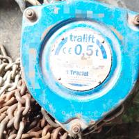 Paranco a catena Tractel tralift da 500kg 