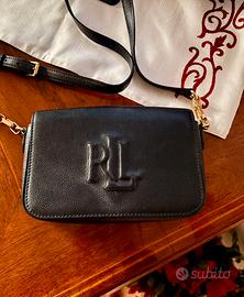 Ralph Lauren Borsa a Tracolla in Pelle Nera