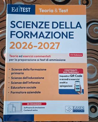 Libro ediTest Scienze della formazione 2026-2027