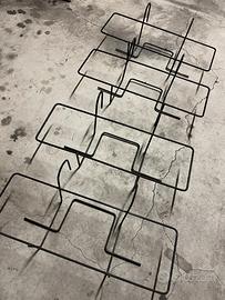 Portavasi da Ringhiera in Metallo Nero – L 50cm