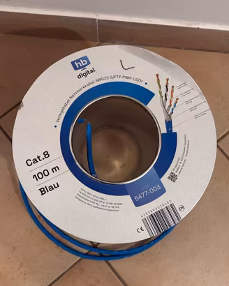 Cavo di Rete Ethernet cat.8.1 - 100mt HB-Digital