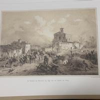 5 LITOGRAFIE "BATTAGLIA DELLA BICOCCA" F.LLI ADAM