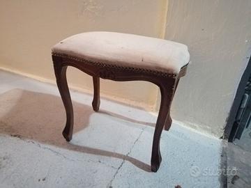 Poggiapiedi / sgabello imbottito vintage