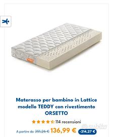 Materasso puro lattice 100%. 60*120 MARCAPIUMA