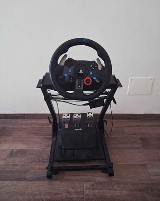 PS4 Supporto + volante e pedaliera lg29
