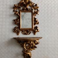 Miniatura di consolle con specchiera, Venezia 1700
