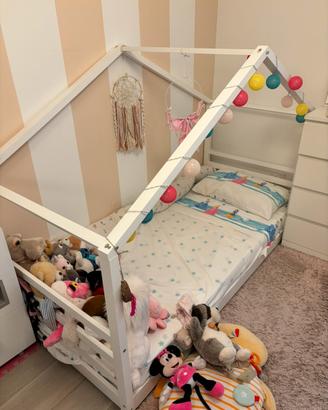 Letto a Casetta Montessoriano Bianco