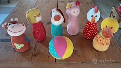 Birilli animaletti con palla della  Lilliputiens