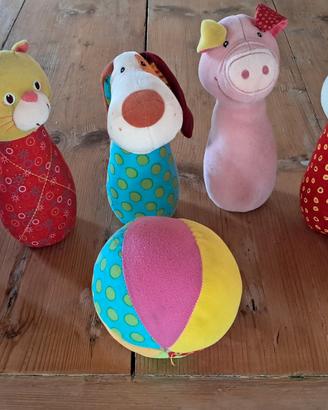 Birilli animaletti con palla della  Lilliputiens