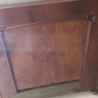 Letto singolo sponde legno noce