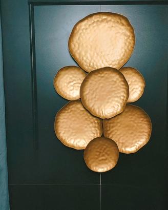 Scultura da Parete 3D Ninfee Dorate – Quadro