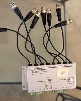 Balun video per telecamere 8 uscite